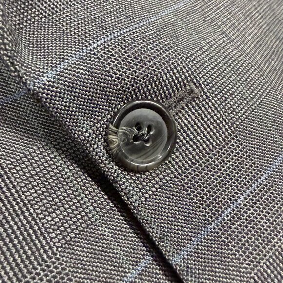 Bulloch Tailors Bespoke Suit 2pc Prince of Wales Check Grey Wool 46R 40x27 - Picture 5 of 11